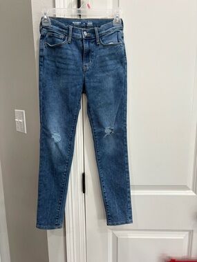 Old Navy 360 Stretch High-Rise Rockstar Jeggings Medium Wash Girls 12 GUC